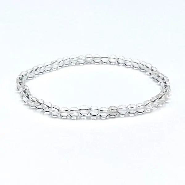 Bracelet Cristal de Roche 4mm | Bracelets en Pierres | Dans les yeux de Gaïa