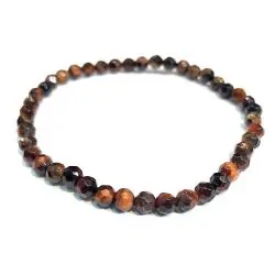 Bracelet Oeil de Taureau facetté 4mm - Minéraux | Dans les yeux de Gaïa