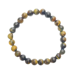 Bracelet Oeil de Faucon 8mm Taille Homme - 1 | Dans les yeux de Gaïa