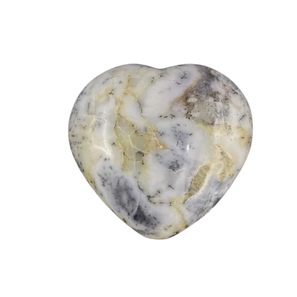 Coeur en Agate Dendritique -13 - Minéraux | Dans les yeux de Gaïa