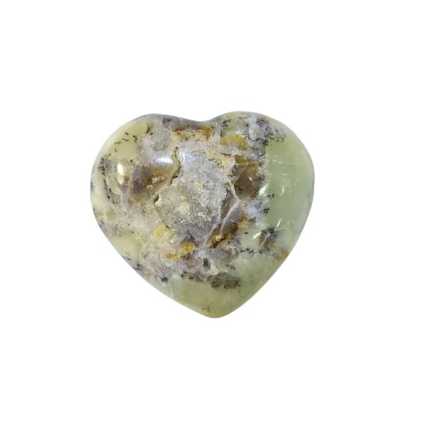 Coeur en Agate Dendritique -4| Sphères, Oeufs, et Coeurs | Dans les yeux de Gaïa