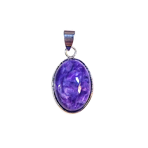 Pendentif en Charoïte -2| Pendentifs en Minéraux | Dans les yeux de Gaïa