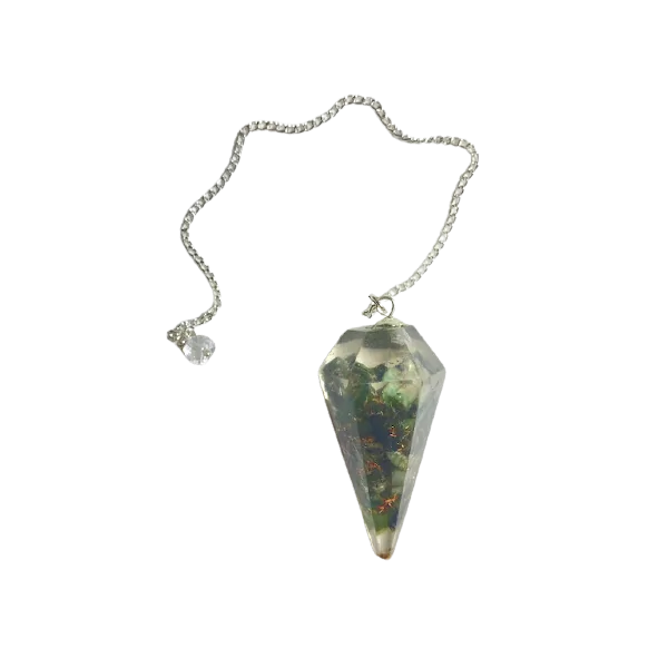 Pendule Orgonite Verte - Radiesthésie |Dans les Yeux de Gaïa