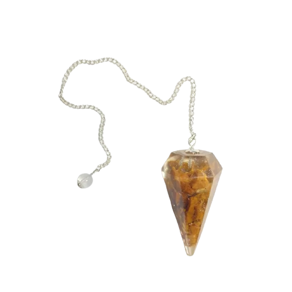 Pendule Orgonite Jaune - Radiesthésie |Dans les Yeux de Gaïa