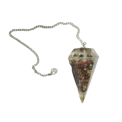 Pendule Orgonite avec Pigments Naturels - Radiesthésie |Dans les Yeux de Gaïa