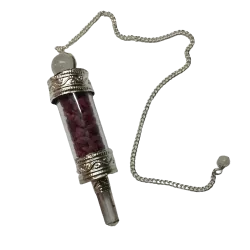 Pendule Tube en Jaspe Rouge à Pointe - Radiesthésie |Dans les Yeux de Gaïa
