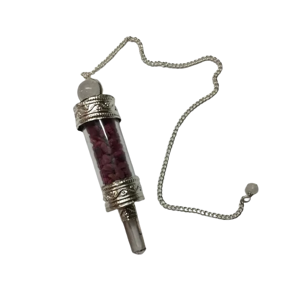 Pendule Tube en Jaspe Rouge à Pointe - Radiesthésie |Dans les Yeux de Gaïa