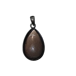 Pendentif Quartz Fumé Argent 925 Forme goutte Grand modèle | Minéraux