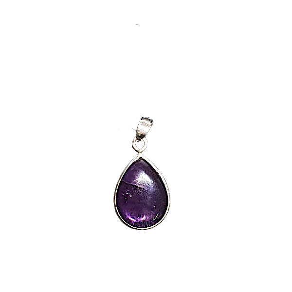 Pendentif Améthyste Argent 925 Forme goutte Petit modèle | Dans les yeux de Gaïa