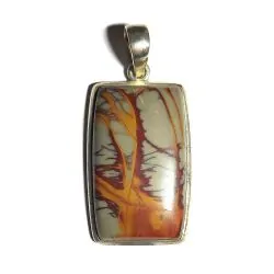 Pendentif en Mokaïte sur Argent 925 -1| Pendentifs en Minéraux | Dans les yeux de Gaïa