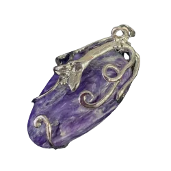 Pendentif Charoïte sertie...