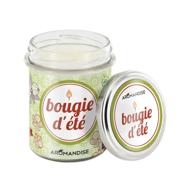 Bougie d'Été Citronnelle Geranium | Bougies parfumées | Dans les yeux de Gaïa