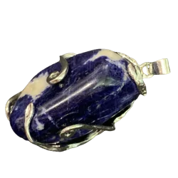 Pendentif en Sodalite serti...