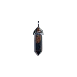 Pendentif Pointe en Obsidienne Acajou | Dans les yeux de Gaïa