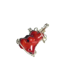 Pendentif Gorgone Serti Sur Métal Argenté -1 | Dans les yeux de Gaïa