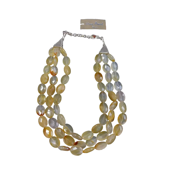 Collier en Cornaline Facetté | Colliers en Minéraux | Dans les yeux de Gaïa