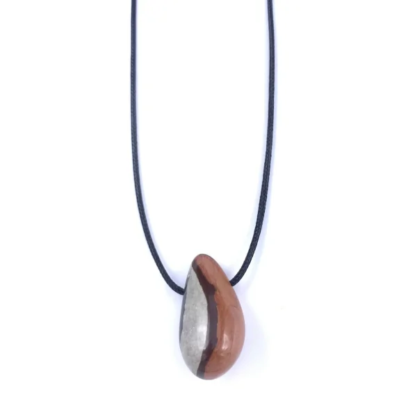 Pendentif Cabochon en Jaspe Polychrome - Lithothérapie |Dans les Yeux de Gaïa
