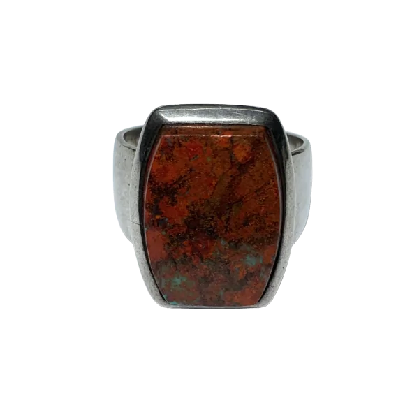 Bague en Jaspe Rouge sur Argent 925 | Bijoux pierre | Dans les yeux de Gaïa