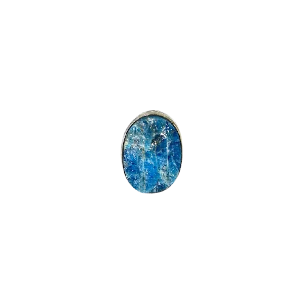 Bague Apatite Brute en Argent 925 | Bijoux de créateurs | Dans les yeux de Gaïa