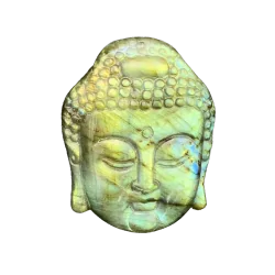 Tête de Bouddha en Labradorite - Sculpture | Dans les yeux de Gaïa