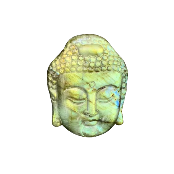 Tête de Bouddha en Labradorite - Sculpture | Dans les yeux de Gaïa