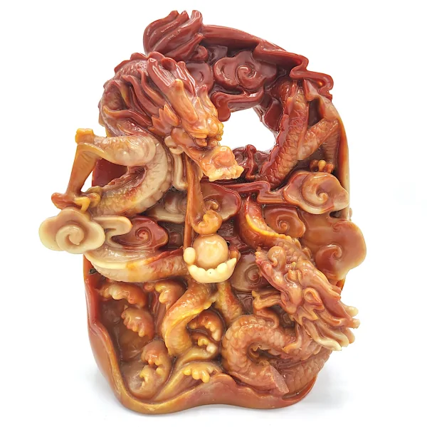 Dragon sculpté sur Pierre à Bougie 3,5kg - Minéraux | Dans les yeux de Gaïa