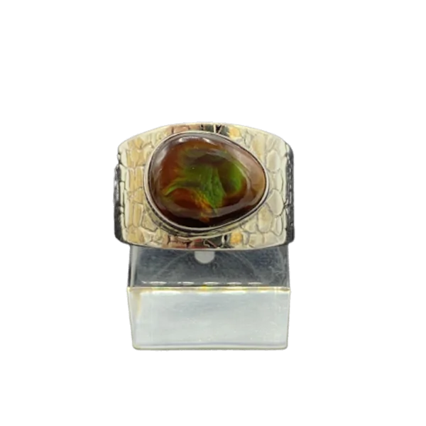Bague en Agate de Feu sertie sur Argent 925, photo 1 | Dans les Yeux de Gaia
