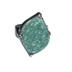 Bague Fuchsite sur Argent 925 | Bijoux pierre | Dans les yeux de Gaïa