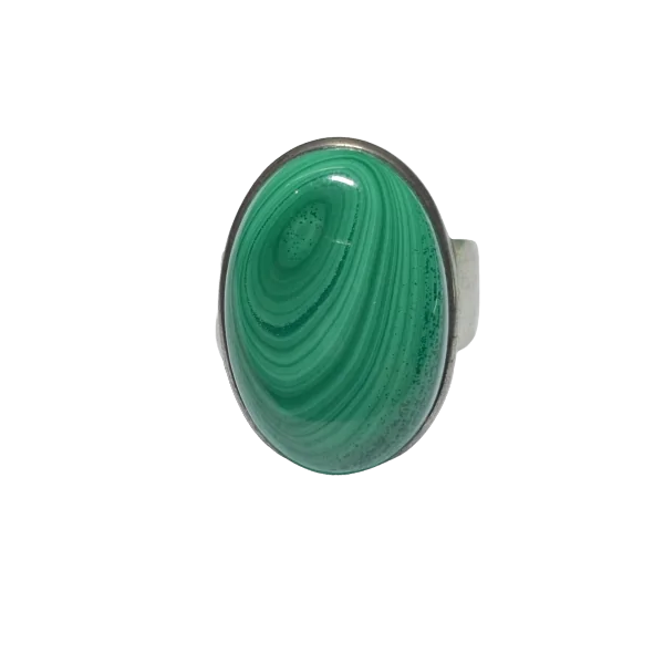 Bague Malachite en Argent 925 -1| Bagues en Minéraux | Dans les yeux de Gaïa