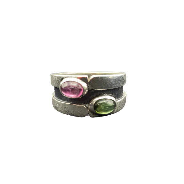 Bague en Tourmaline sertie sur Argent 925 | Minéraux - Lithothérapie