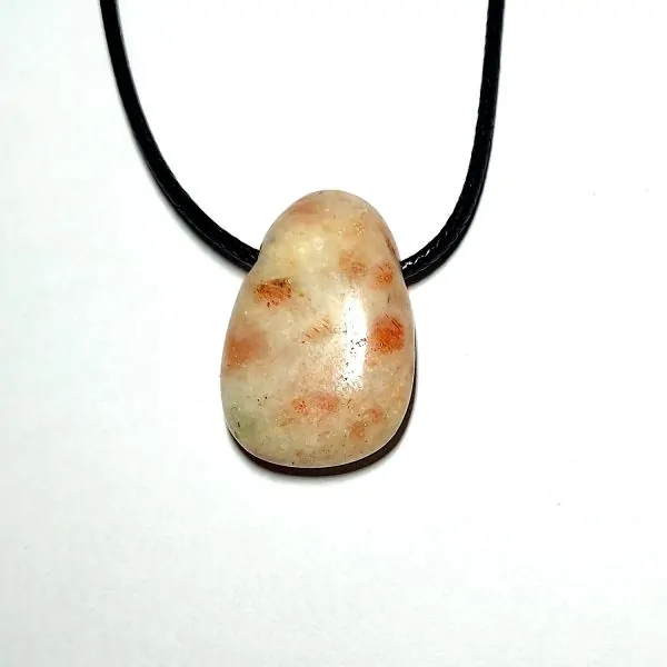 Pendentif Cabochon Pierre de Soleil Naturelle - Lithothérapie |Dans les Yeux de Gaïa