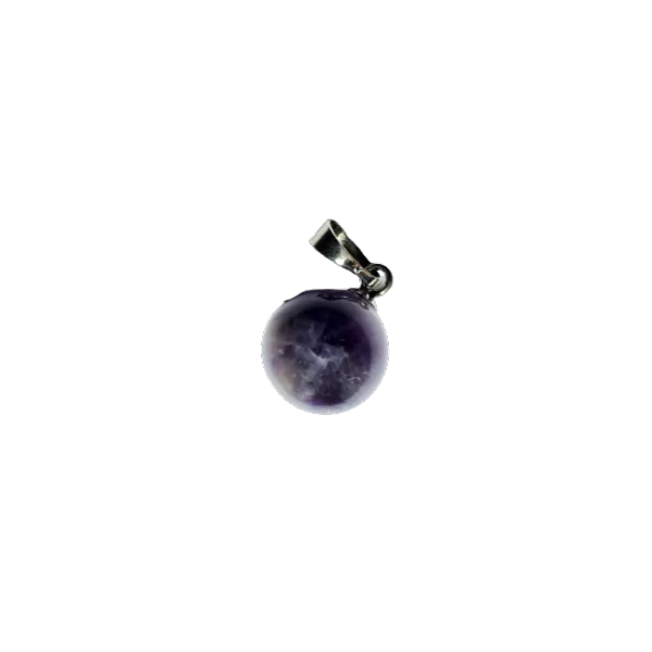 Pendentif boule en Améthyste | Pendentifs en Minéraux | Dans les yeux de Gaïa