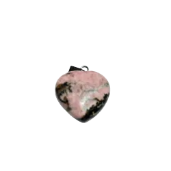 Pendentif coeur en Rhodonite