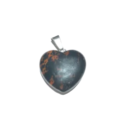 Pendentif coeur en Obsidienne Acajou - Minéraux | Dans les yeux de Gaïa