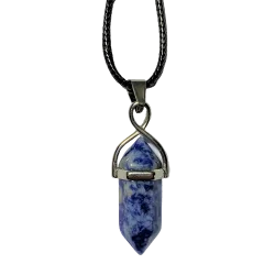 Pendentif Pointe en Sodalite | Pendentifs en Minéraux | Dans les yeux de Gaïa
