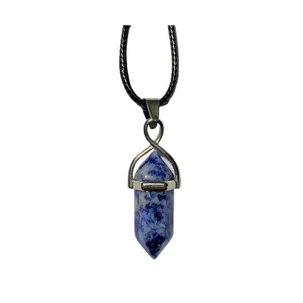 Pendentif Pointe en Sodalite | Pendentifs en Minéraux | Dans les yeux de Gaïa