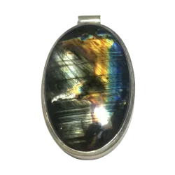 Pendentif Labradorite serti en Argent 925 -11 | Dans les yeux de Gaïa