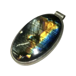 Pendentif Labradorite serti...