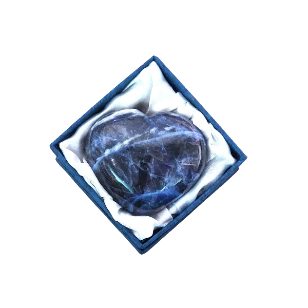 Coeur en Sodalite - face |Dans les Yeux de Gaïa