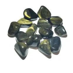 Pierre Roulée Obsidienne Dorée 1 - Lithothérapie |Dans les Yeux de Gaïa