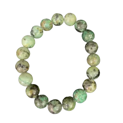 Bracelet Turquoise d'Afrique 10mm | Bracelets en Pierres | Dans les yeux de Gaïa