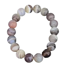 Bracelet Agate du Botswana 10mm | Bracelets en Pierres | Dans les yeux de Gaïa