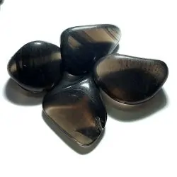 Pierre Roulée Obsidienne Fumée 1 - Lithothérapie |Dans les Yeux de Gaïa