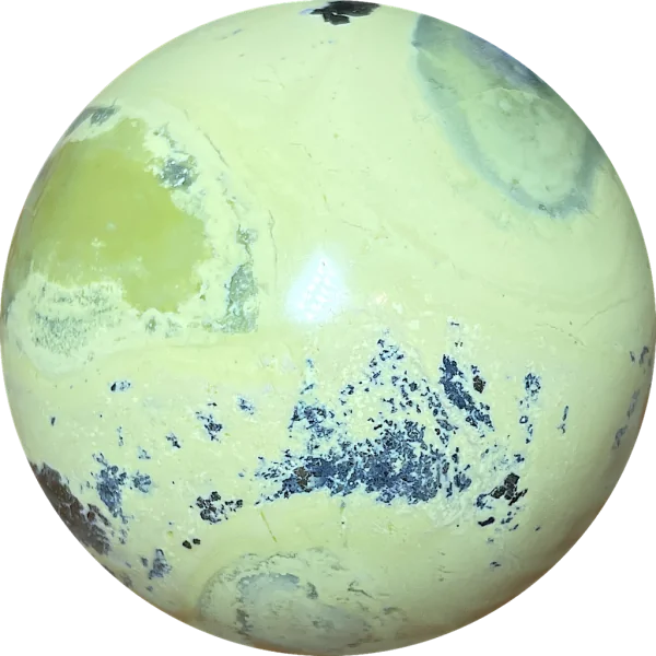 Sphère en Serpentine et Pyrite 4 | Dans les Yeux de Gaïa