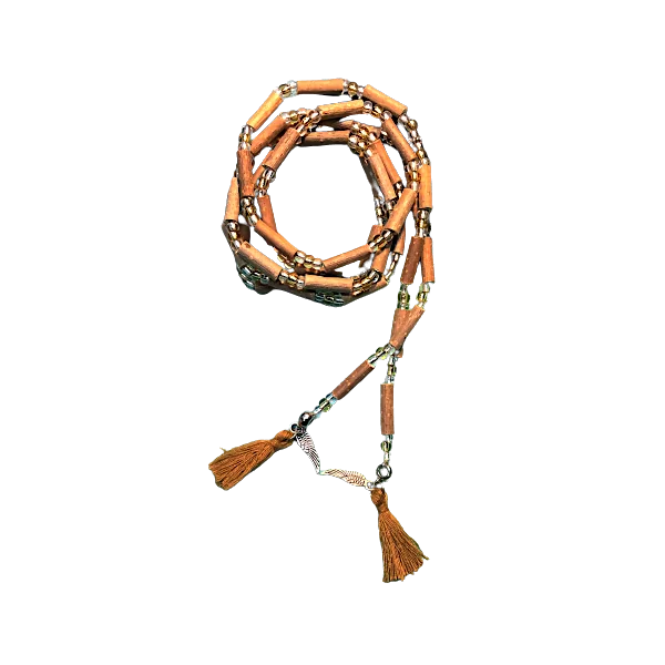 Collier mala en noisetier marron ensemble - Collier arbre |Dans les yeux de Gaïa