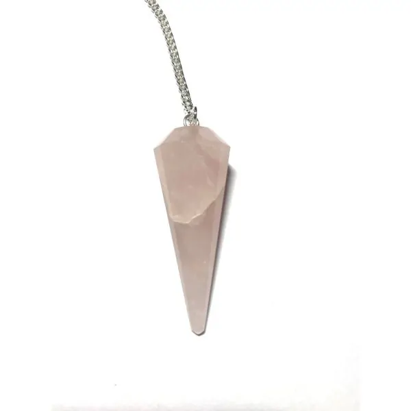 Pendule Pointe en Quartz Rose - Radiesthésie |Dans les Yeux de Gaïa