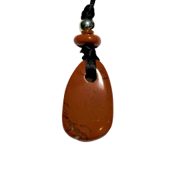 Pendentif Jaspe Rouge vue de face | Dans les Yeux de Gaïa