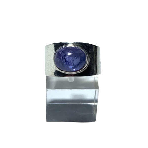 Bague en Tanzanite sertie sur Argent 925 - photo 1 | Dans les Yeux de Gaïa