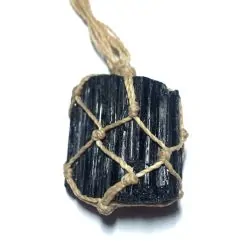 Pendentif en Tourmaline Noire Brut - Lithothérapie |Dans les Yeux de Gaïa