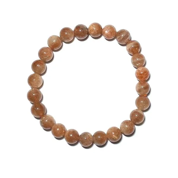 Bracelet en Pierre du Soleil Naturelle l Dans les Yeux de Gaïa
